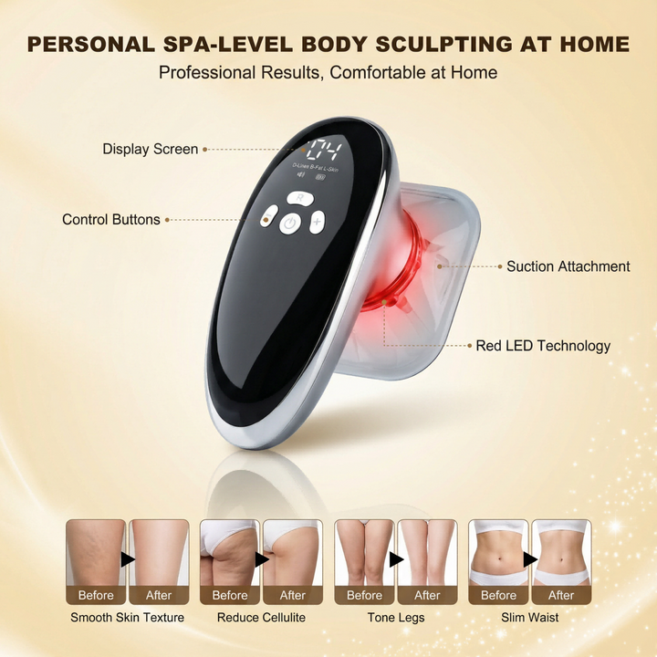 Smart Cupping Massager with 4 Cups and Red Light