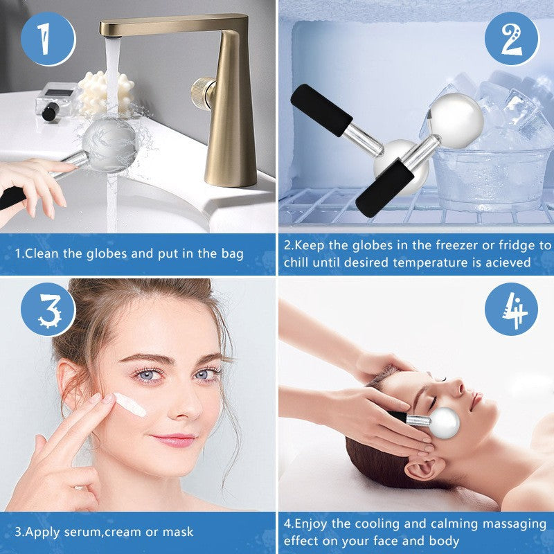 Stainless Steel Ice Roller Ball for Face and Eyes