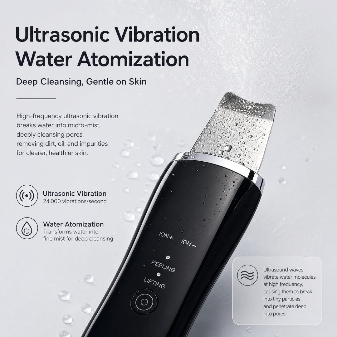 Ultrasonic Skin Scrubber with 4 Modes and Warm EMS
