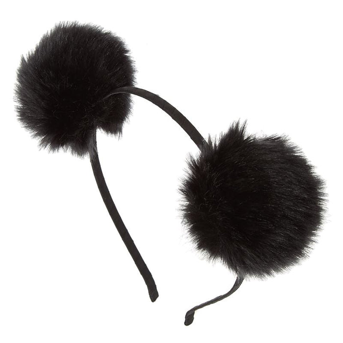 Pom Pom Headband with Fluffy Ears