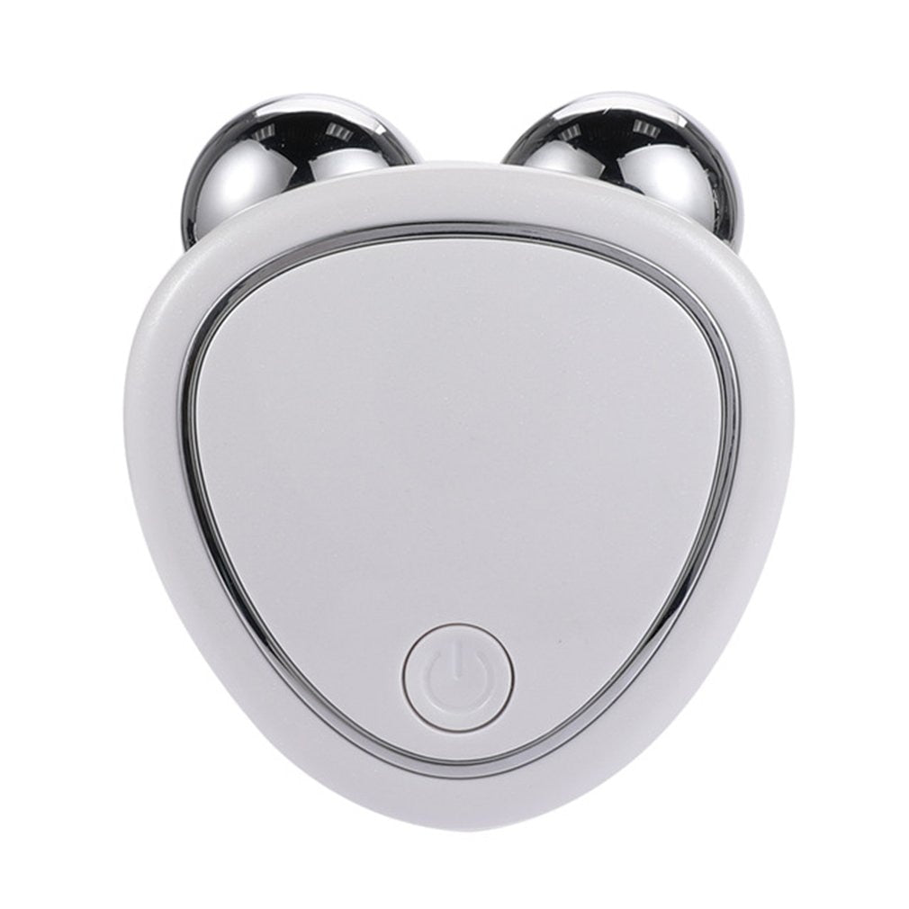 Handheld double roller facial massager