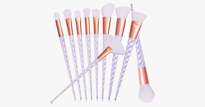 BowLift | Professional 10-piece Unicorn Brush Set – Add colours and loads of bling to your make-up set