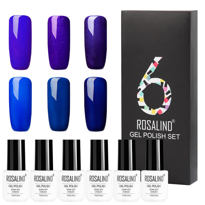 Gel Nail Polish Set of 6 Shades in a Gift Box