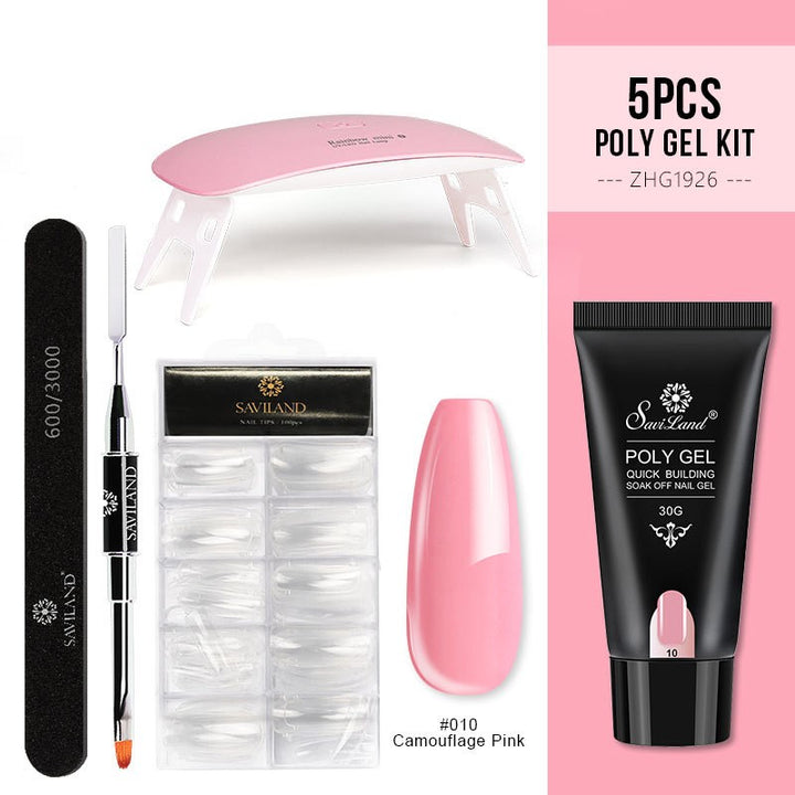 Builder Gel for Nail Extensions in Clear and Nude Pinks
