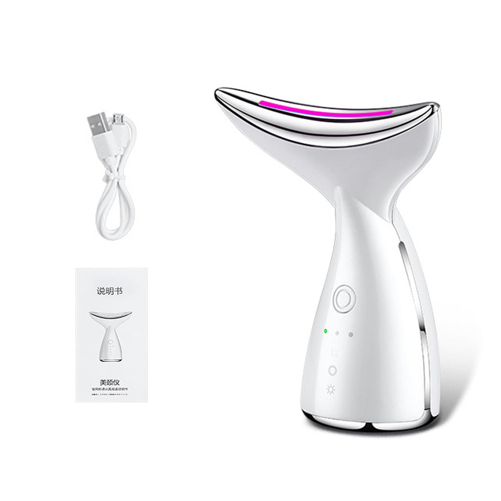 Neck and Face Massager with 3 LED Light Colours
