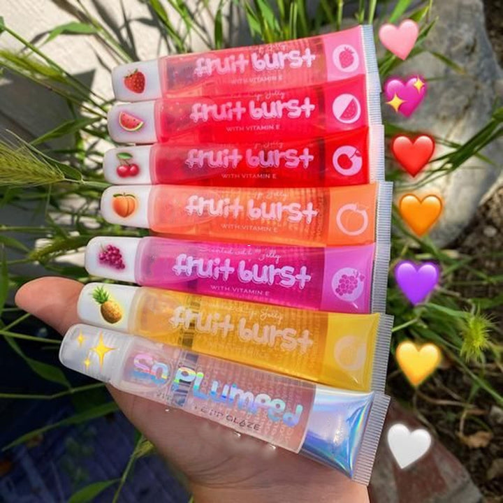 Fruit Scented Lip Oil with Plumping Glossy Shine