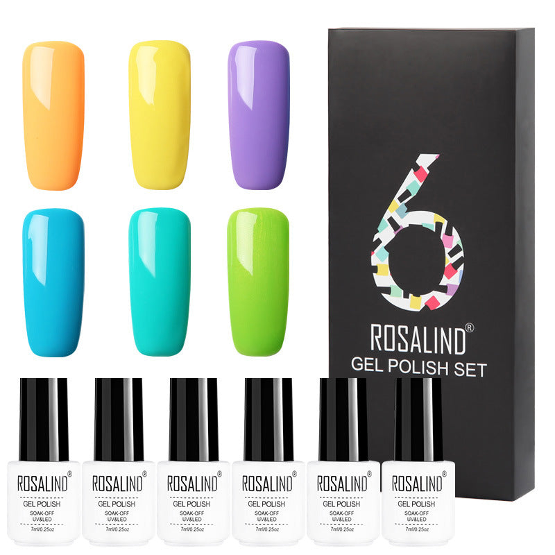 Gel Nail Polish Set of 6 Shades in a Gift Box