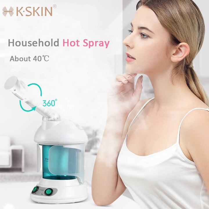 Facial Steamer with Rotating Nozzle and Large Water Tank