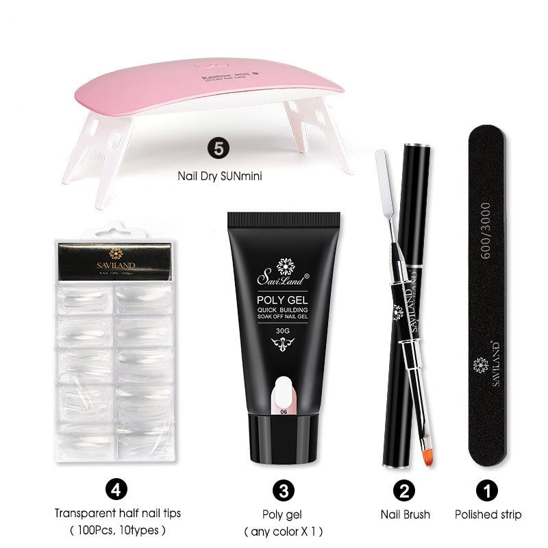 Builder Gel for Nail Extensions in Clear and Nude Pinks