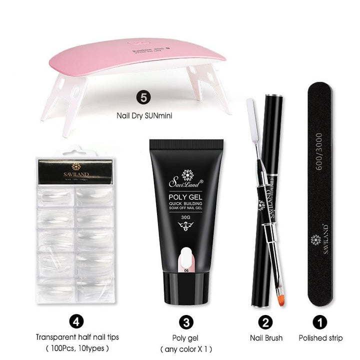 Builder Gel for Nail Extensions in Clear and Nude Pinks