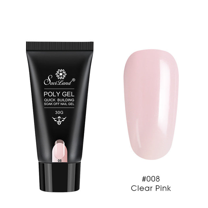 Builder Gel for Nail Extensions in Clear and Nude Pinks