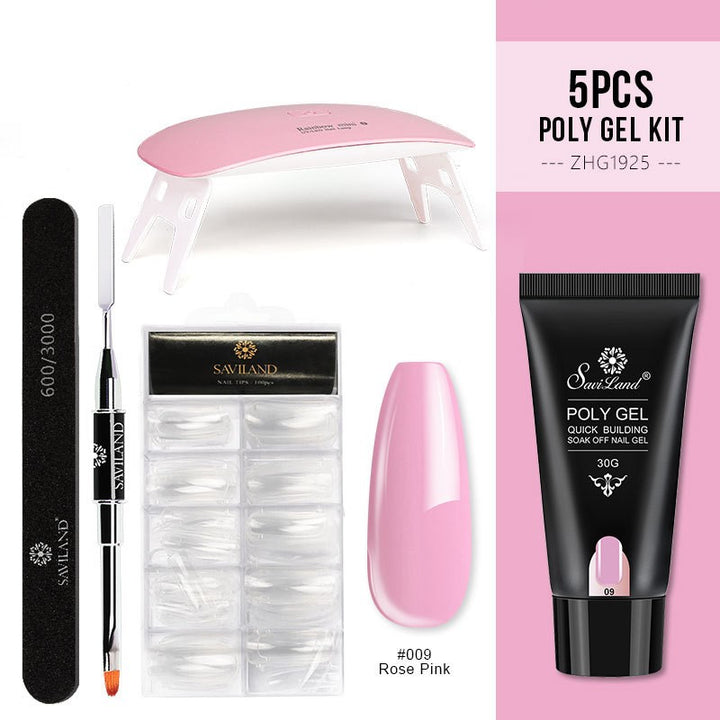 Builder Gel for Nail Extensions in Clear and Nude Pinks