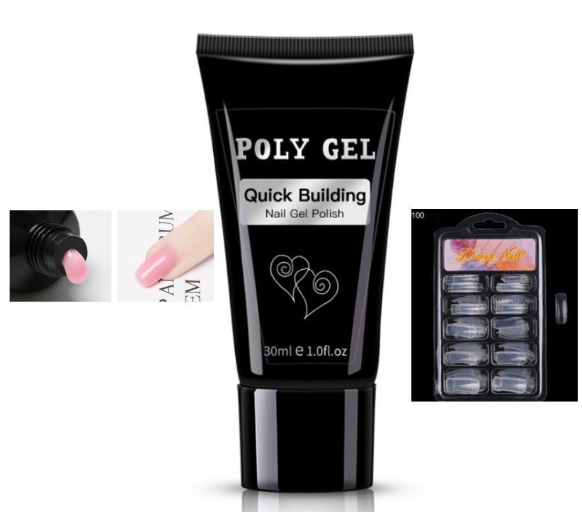 Polygel Nail Extension Kit with 30ml Builder Gel