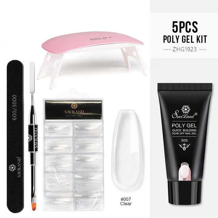 Builder Gel for Nail Extensions in Clear and Nude Pinks