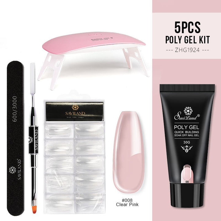 Builder Gel for Nail Extensions in Clear and Nude Pinks