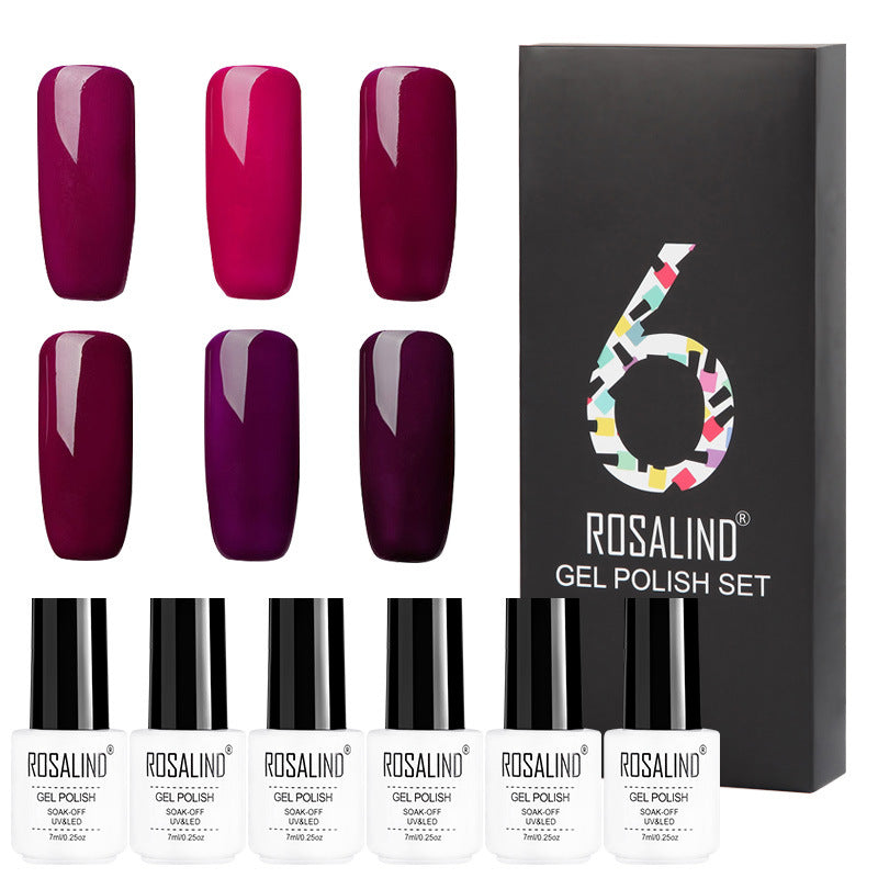 Gel Nail Polish Set of 6 Shades in a Gift Box