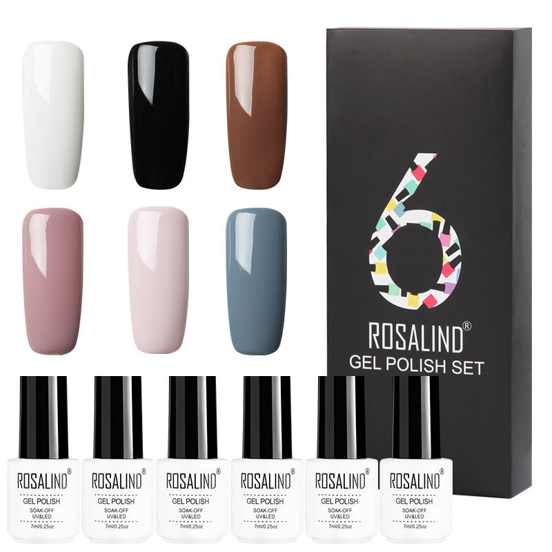 Gel Nail Polish Set of 6 Shades in a Gift Box