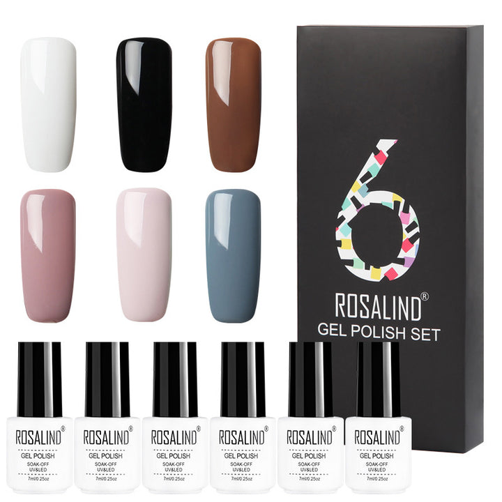 Gel Nail Polish Set of 6 Shades in a Gift Box