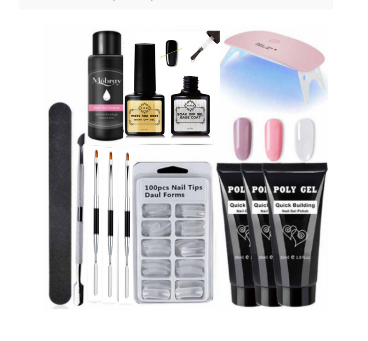 Polygel Nail Extension Kit with 30ml Builder Gel