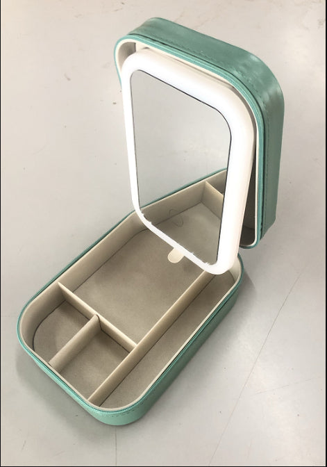Nolivela Travel makeup case with built-in LED mirror