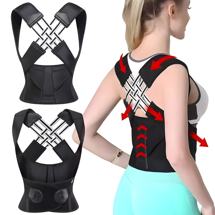 Posture Support Brace with Cross-Strap Design