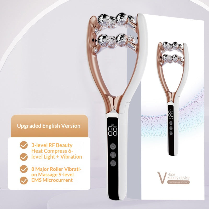 Microcurrent V Face Roller with Red and Blue Light