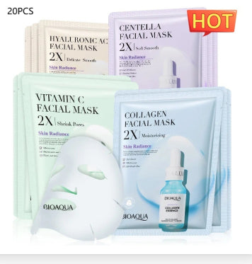 Hydrating Sheet Masks with Collagen or Vitamin C