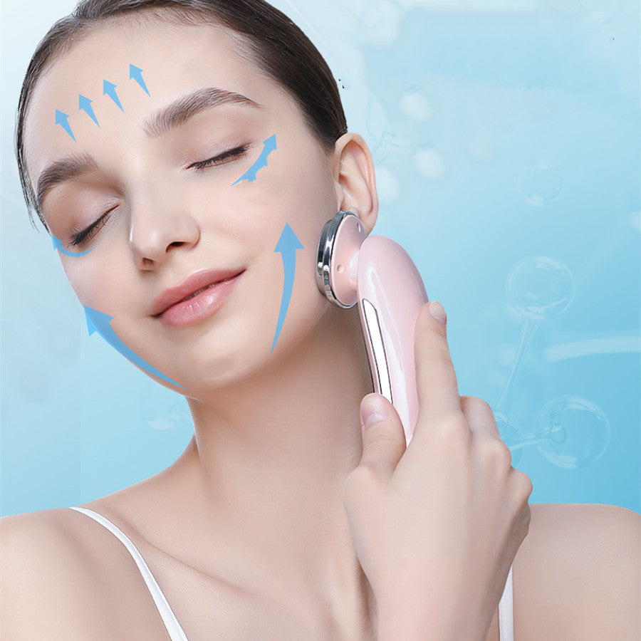 Facial Beauty Device with Red and Blue Light and Warmth