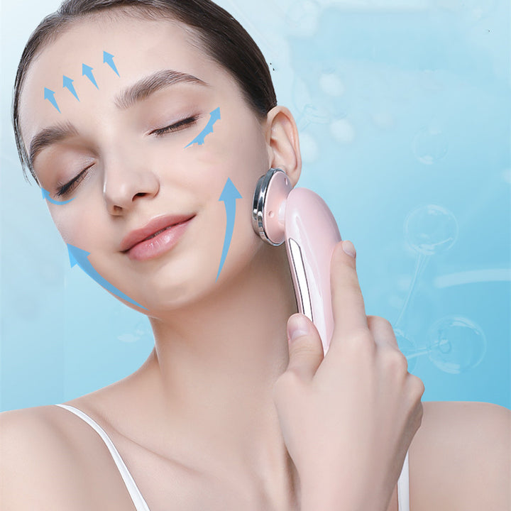 Facial Beauty Device with Red and Blue Light and Warmth