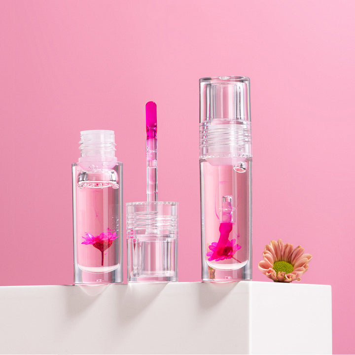 Colour Changing Flower Lip Oil, Clear Jelly Gloss