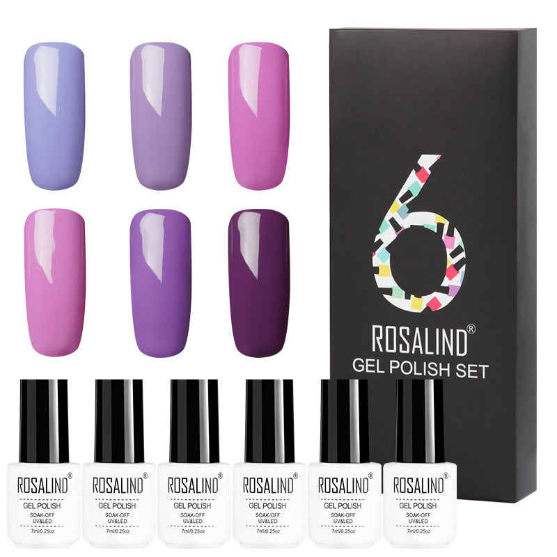 Gel Nail Polish Set of 6 Shades in a Gift Box