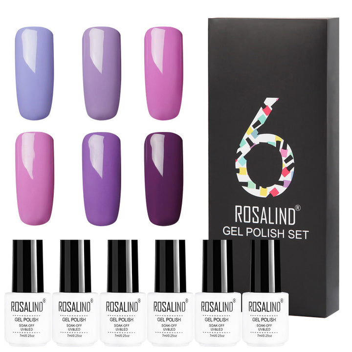 Gel Nail Polish Set of 6 Shades in a Gift Box