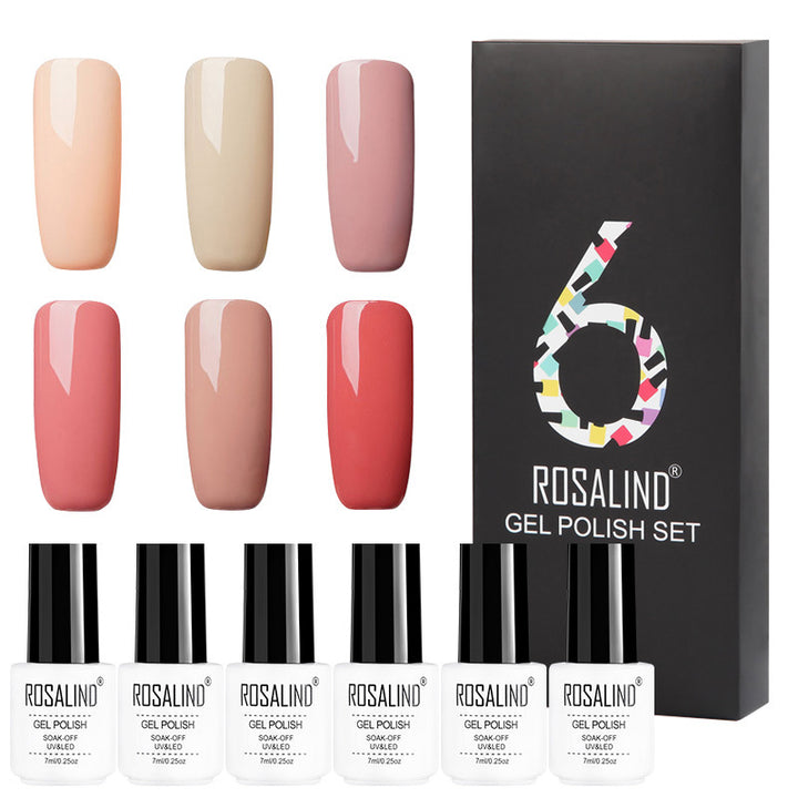 Gel Nail Polish Set of 6 Shades in a Gift Box