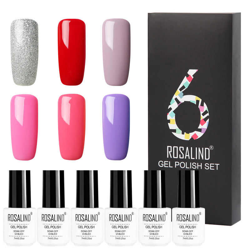 Gel Nail Polish Set of 6 Shades in a Gift Box