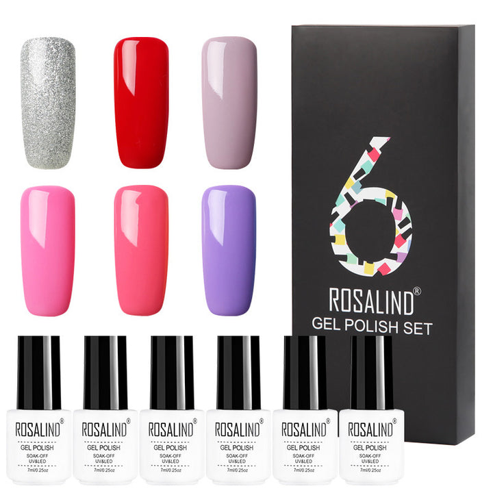 Gel Nail Polish Set of 6 Shades in a Gift Box