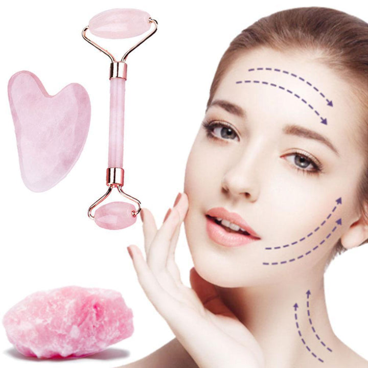 Face Roller and Gua Sha Set, 2 Pieces