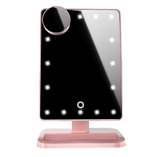 Nolivela LED vanity mirror with Bluetooth speaker and magnifier