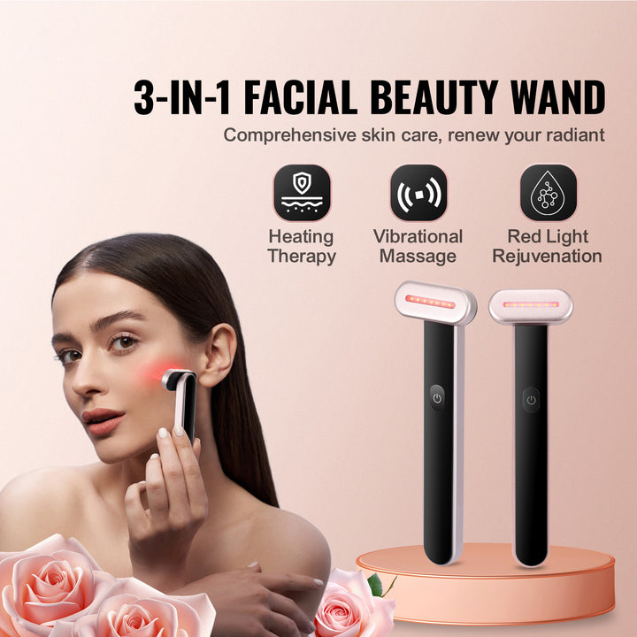 7 Colour LED Face Wand with Warmth and Vibration