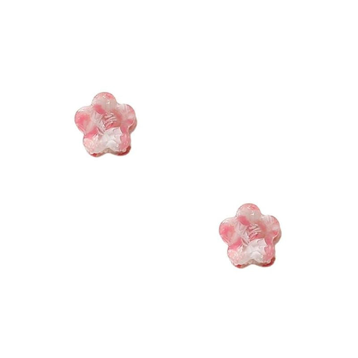 Kids' Flower Hair Clips Pink Marble Set of 2