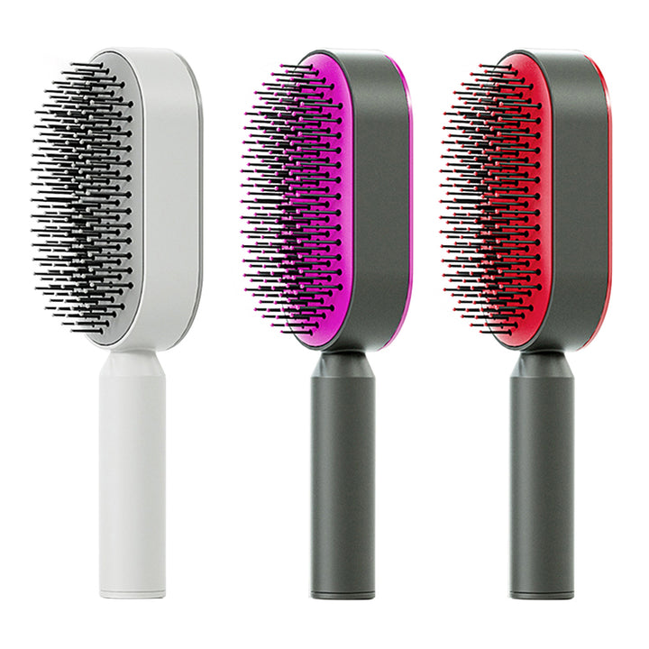 Self-cleaning hair brush