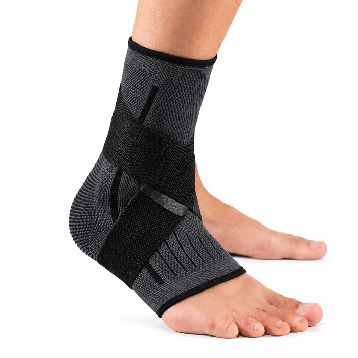 Adjustable Ankle Support Brace with Compression for Sports