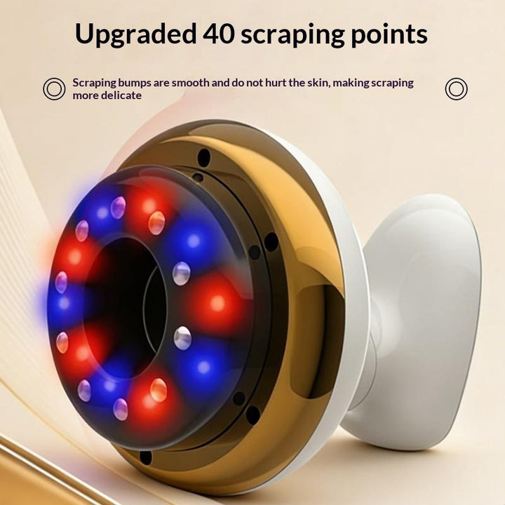 Handheld cupping and scraping massager with lit base
