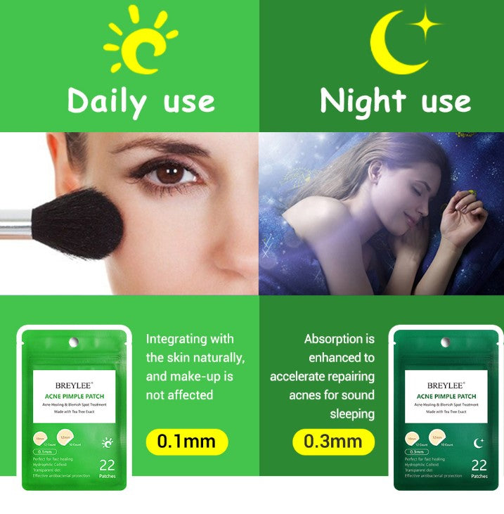 Tea Tree Hydrocolloid Spot Patches, Ultra-Thin and Invisible