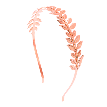 Rose Gold Leaf Headband for Women with Elegant Design