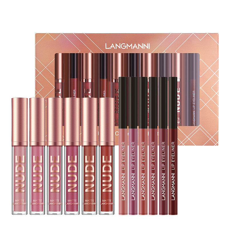 Matte lipstick and lip liner gift set