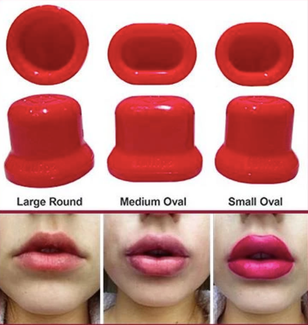 Lip Plumper Tool Set with Round and Oval Shapes