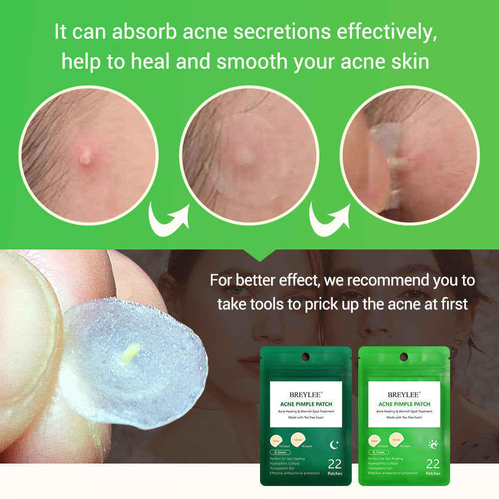 Tea Tree Hydrocolloid Spot Patches, Ultra-Thin and Invisible