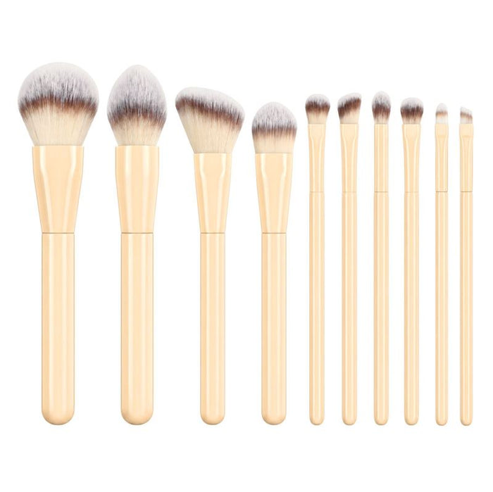 Makeup Brush Set 10 Brushes Face Eye Buttercream