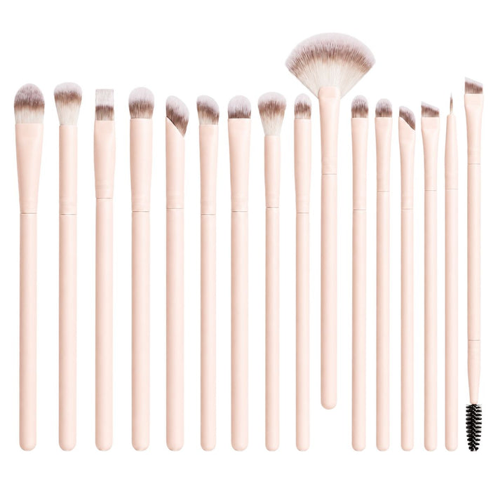 16-Piece Makeup Brush Set for Eyes, Eyebrows & Detailing