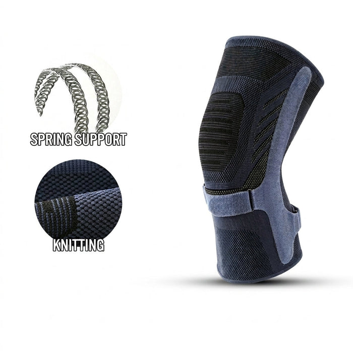 Knee Brace with Silicone Patella Ring and Double Straps
